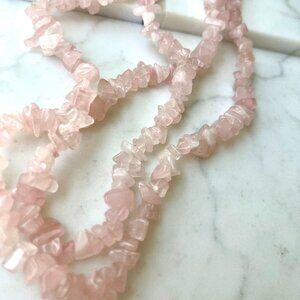 Rose Quartz long necklace
